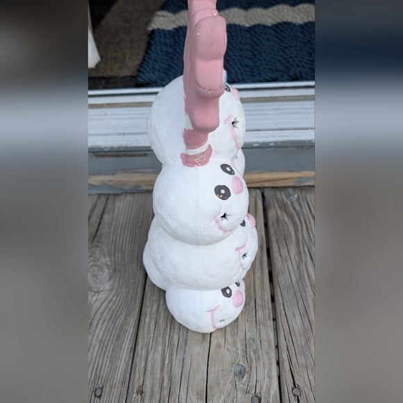 Ceramic Handmade Snowballs For Sale Statue (EUC) - Picture 2 of 5